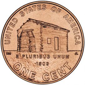 First of new Lincoln pennies rolls into pockets Image